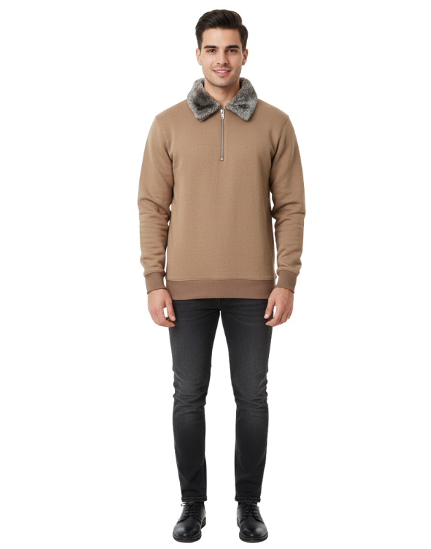 Sweat Shirt Faux Fur Unisex